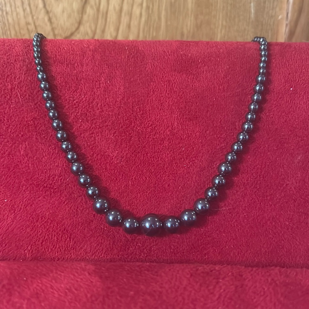 Hematite bead necklace